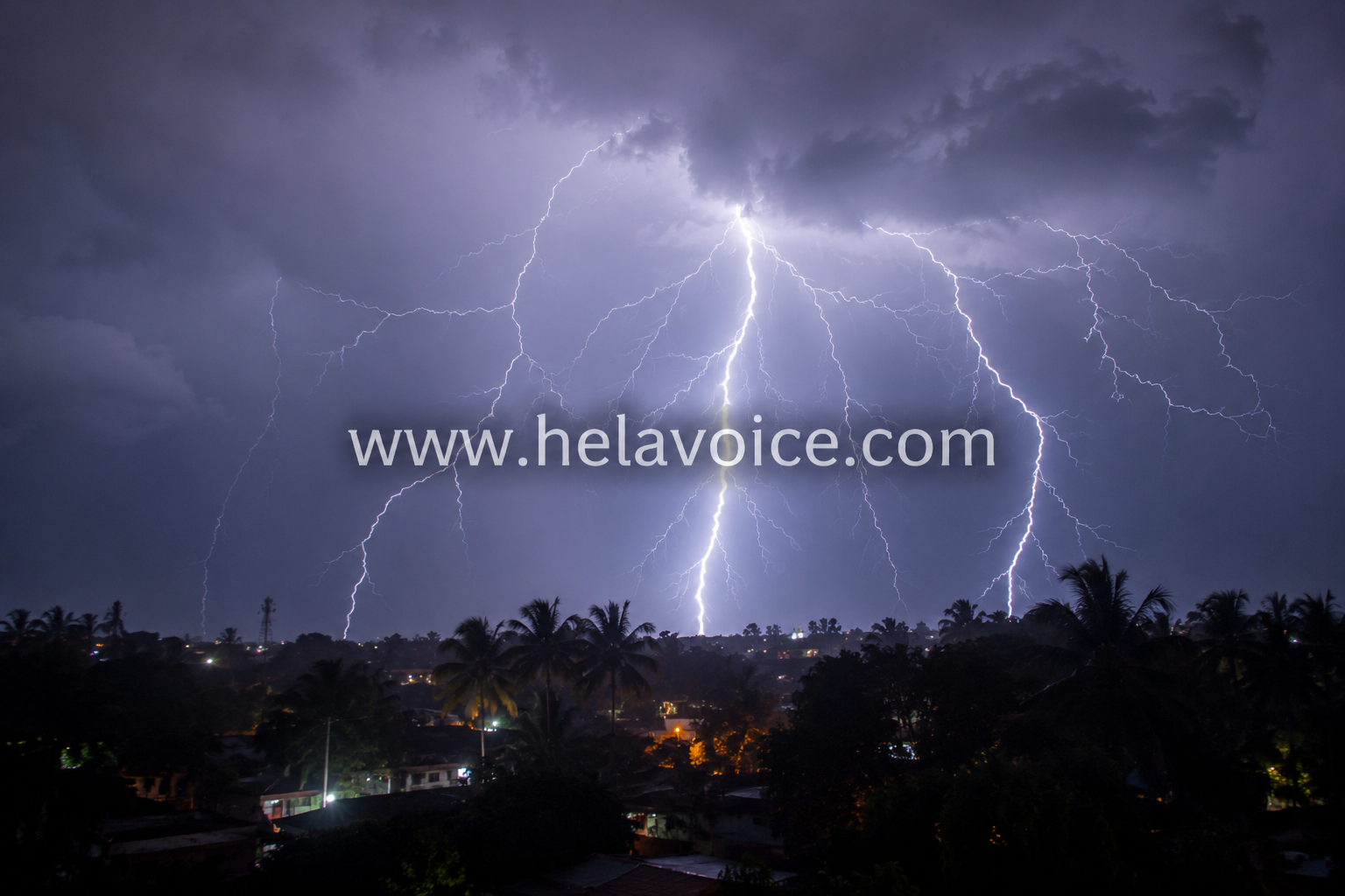 ප්රදේශ රැසකට අදත් ප්රබල අකුණු පිළිබඳ අනතුරු ඇඟවීමක්
