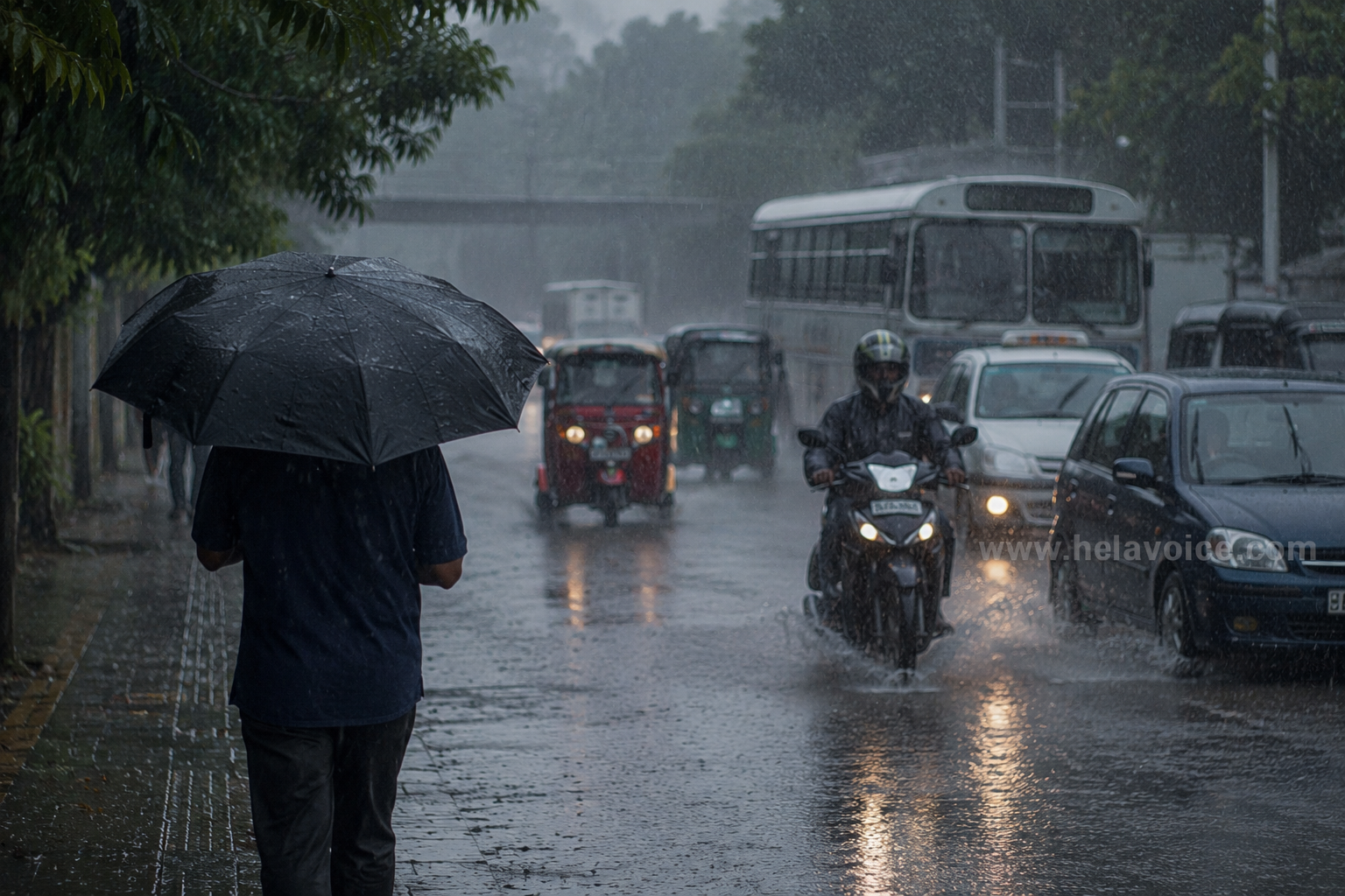 Red Warning Issued as Heavy Rain Continues Across Sri Lanka