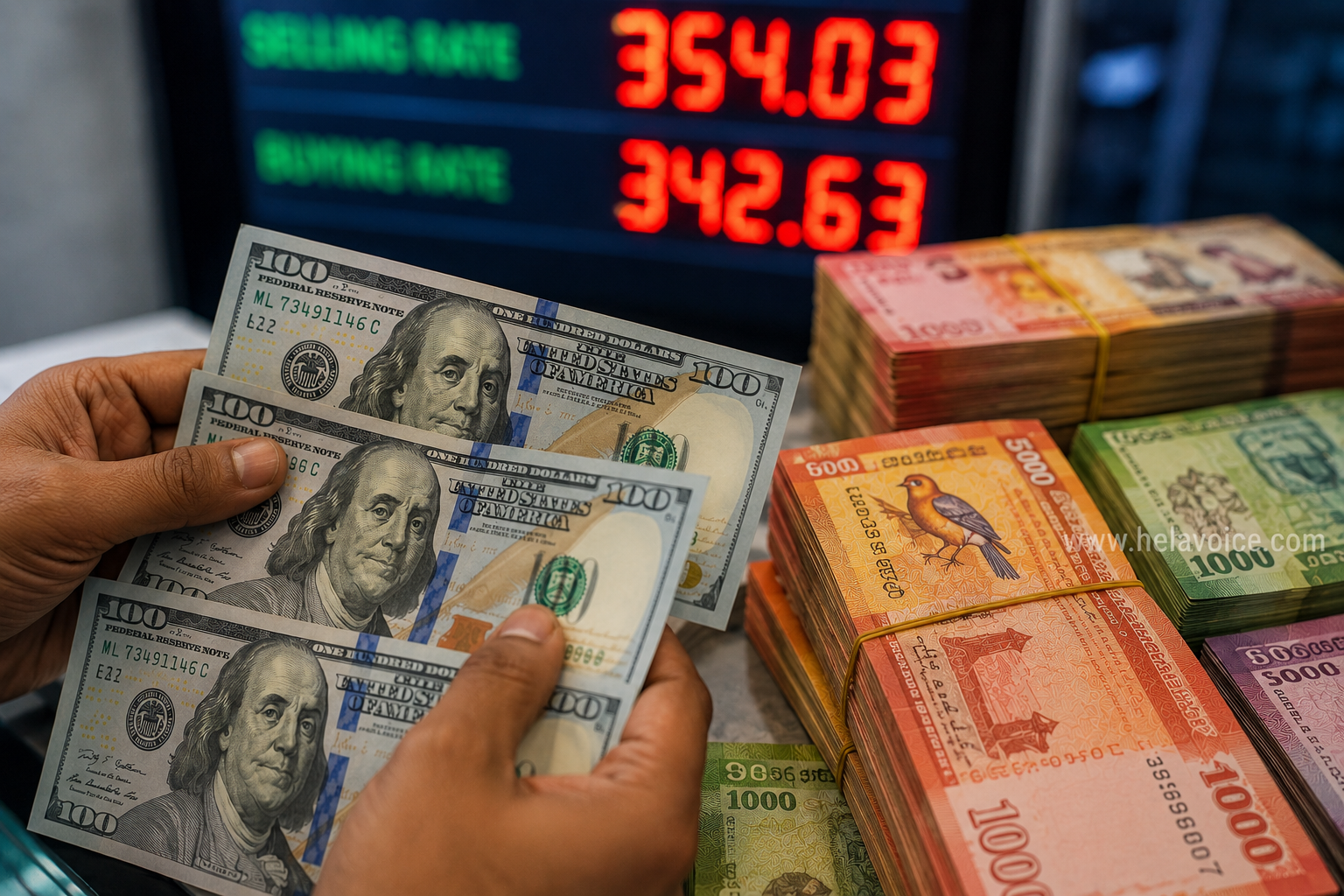 US Dollar Selling Rate Jumps Above Rs. 354 as Sri Lankan Rupee Hits New Low