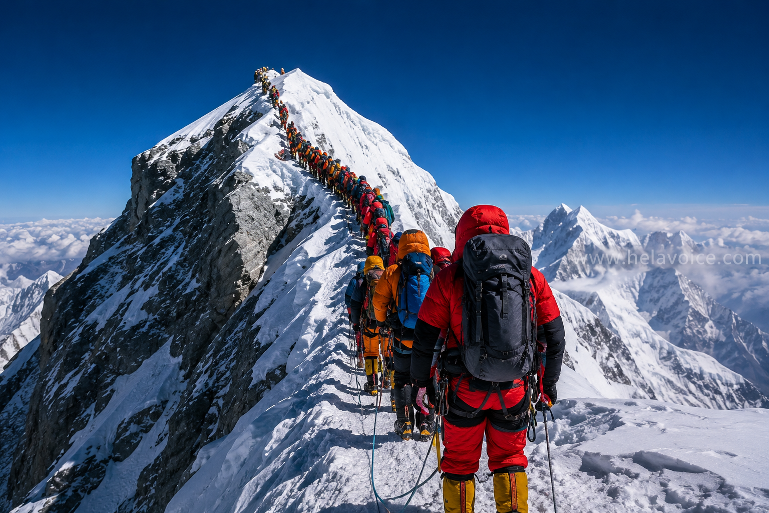 Record 274 Climbers Reach Mount Everest Summit in a Single Day from Nepal Side