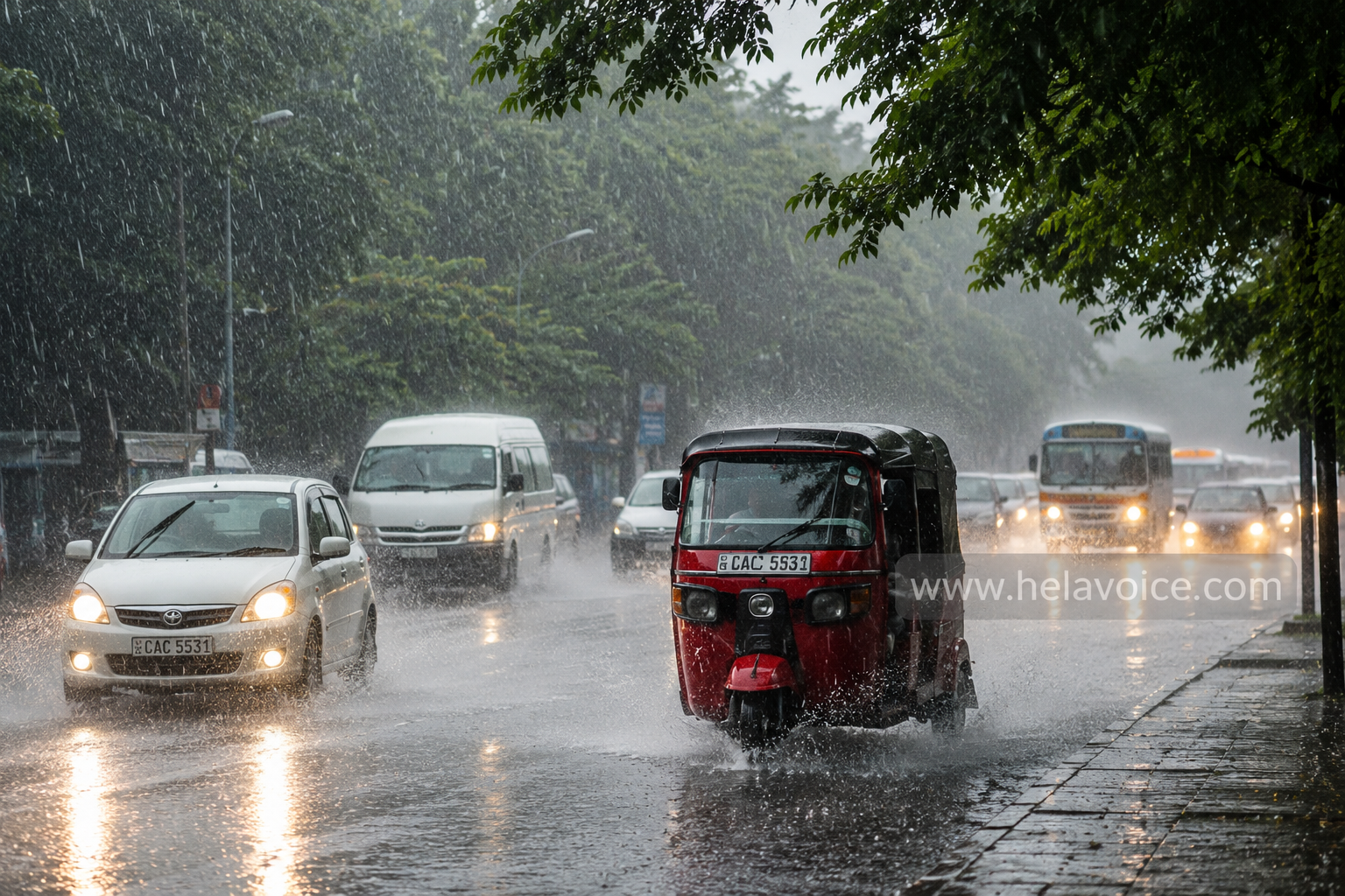 Heavy Rainfall Above 100mm Expected in Several Parts of Sri Lanka