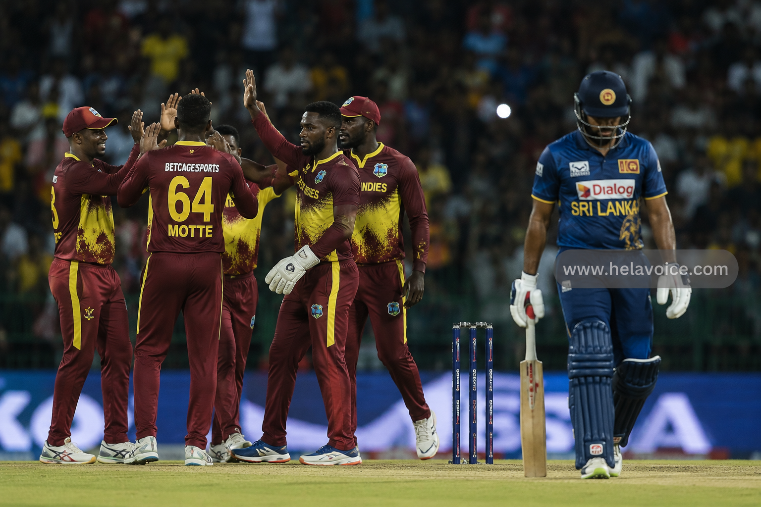 West Indies Edge Sri Lanka by Five Wickets to Seal T20I Series