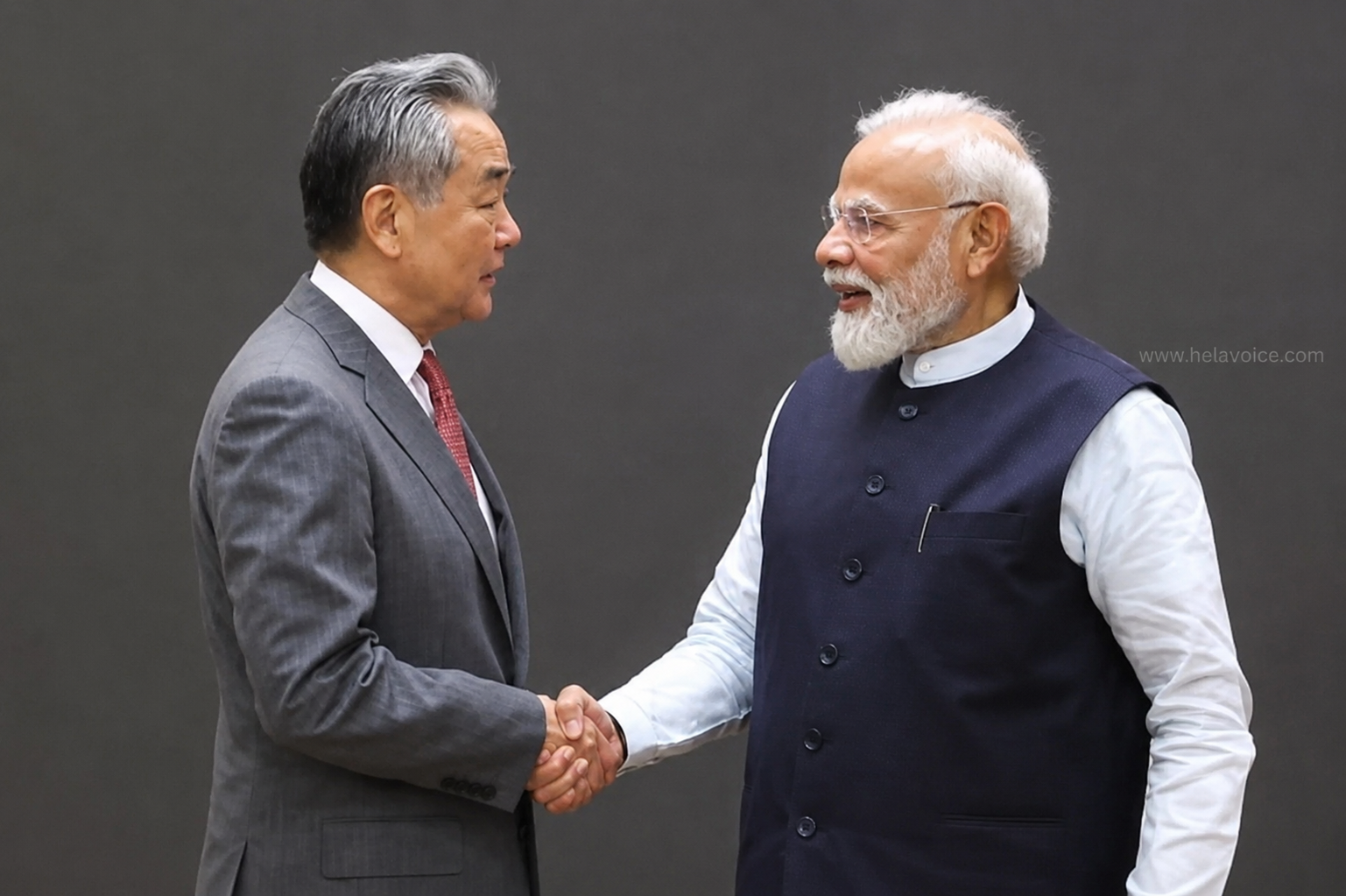 Indian Prime Minister Modi Meets Chinese Foreign Minister Wang Yi in New Delhi