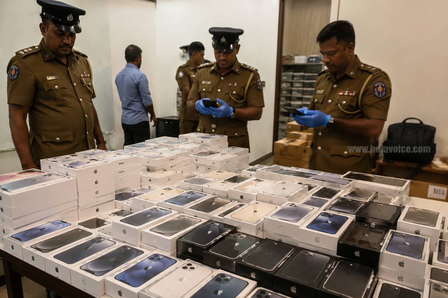 Illegal Smartphone Stock Worth Over Rs. 50 Million Seized in Colombo Raid