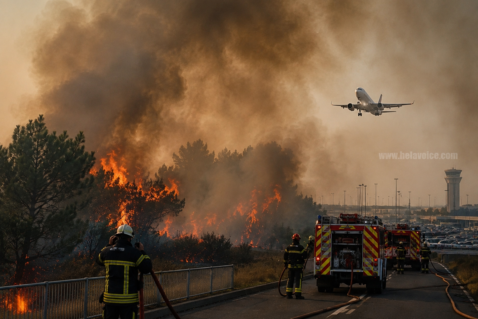 Two French Firefighters Killed Battling Major Wildfire Near Bordeaux Airport